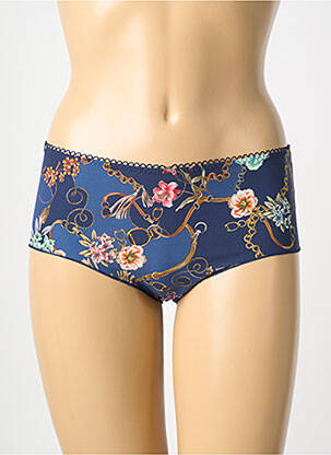 Shorty tissage satiné bleu ANTIGEL femme