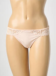 Tanga tissage satiné rose MAISON LEJABY femme
