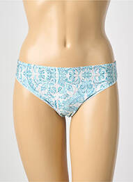 Tanga tissage satiné bleu ANTIGEL femme