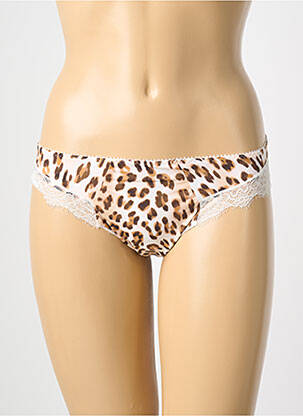 Tanga tissage satiné beige ANTIGEL femme