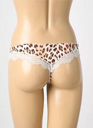 Tanga tissage satiné beige ANTIGEL femme