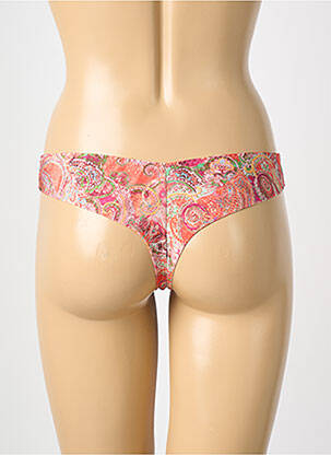 Tanga tissage satiné orange ANTIGEL femme