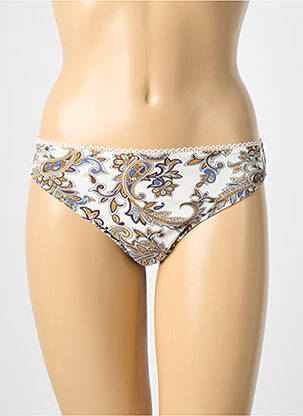 Tanga tissage satiné beige ANTIGEL femme