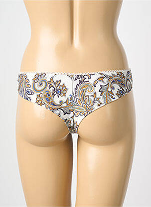 Tanga tissage satiné beige ANTIGEL femme