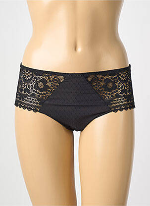 Shorty effet matière satinée noir MAISON LEJABY femme