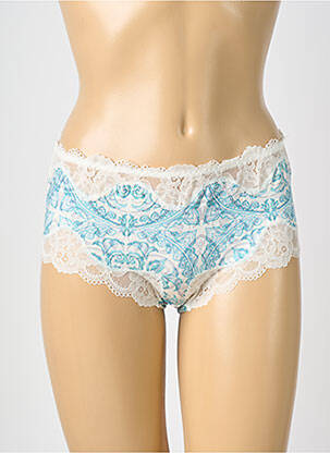 Shorty tissage satiné bleu ANTIGEL femme