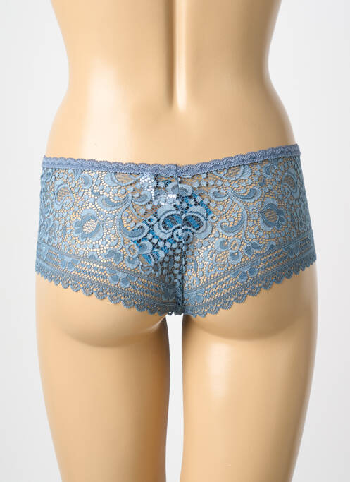 Shorty tissage satiné bleu MAISON LEJABY femme
