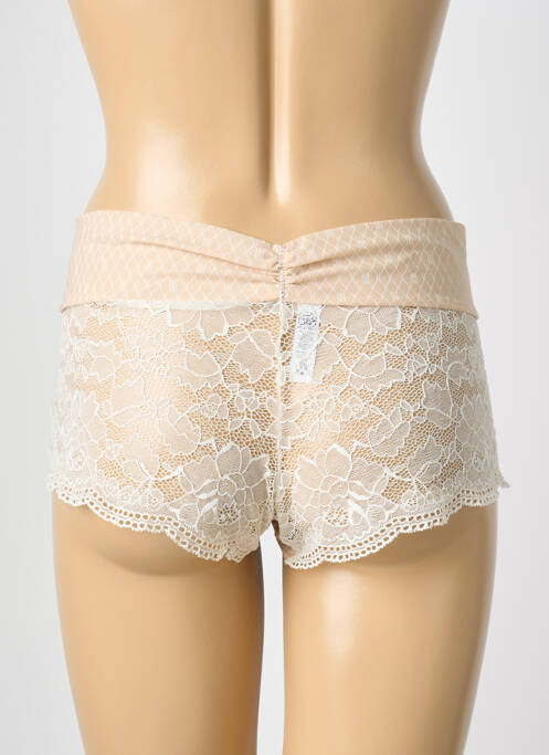 Shorty effet matière satinée beige MAISON LEJABY femme