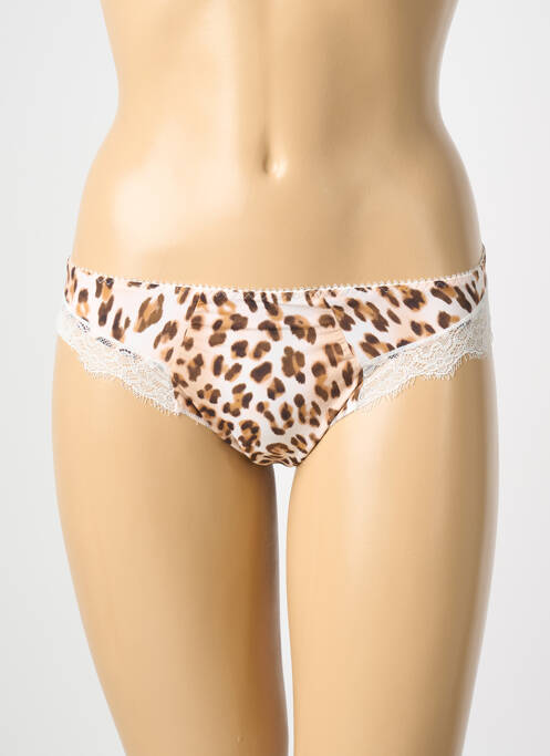 Tanga tissage satiné beige ANTIGEL femme