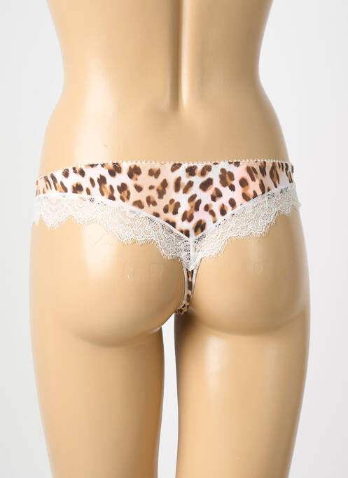 Tanga tissage satiné beige ANTIGEL femme