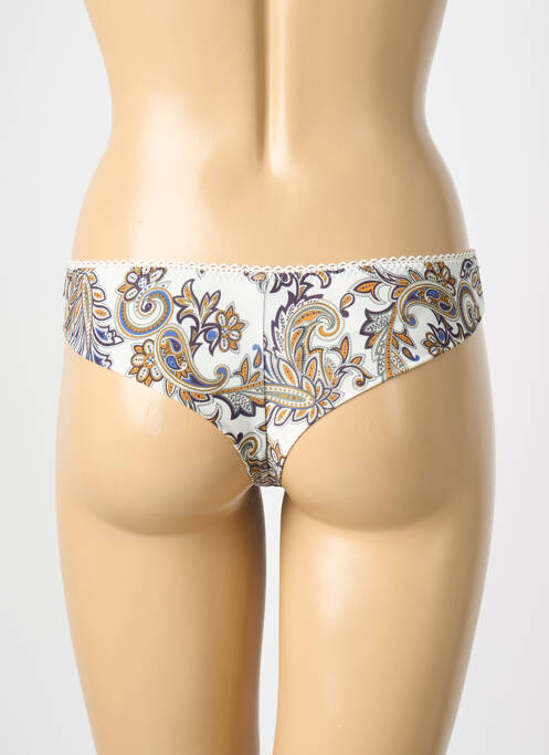 Tanga tissage satiné beige ANTIGEL femme