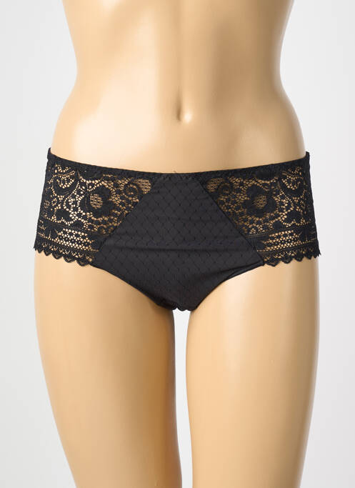 Shorty effet matière satinée noir MAISON LEJABY femme