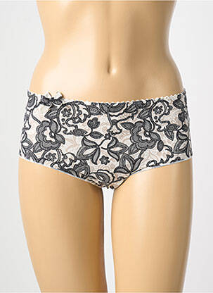 Shorty broderie ruban gris ANTIGEL femme