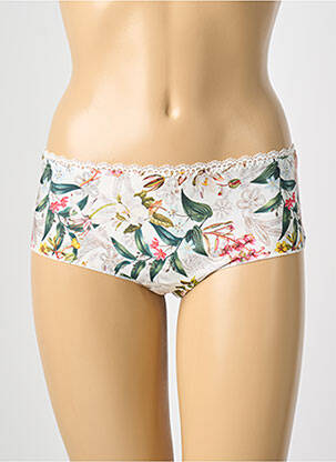 Shorty tissage satiné blanc ANTIGEL femme