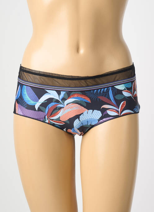 Shorty tissage satiné noir ANTIGEL femme