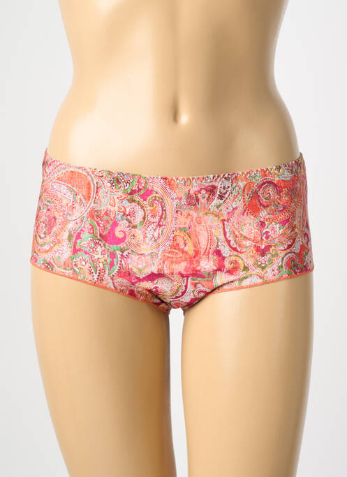 Shorty tissage satiné orange ANTIGEL femme