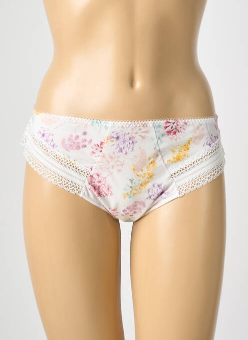 Shorty tissage satiné blanc ANTIGEL femme