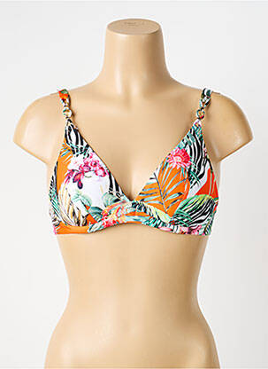 Haut de maillot de bain stretch haut soutien-gorge emboitant orange LISE CHARMEL femme