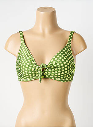 Haut de maillot de bain stretch haut soutien-gorge emboitant vert ANTIGEL femme