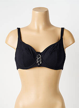 Haut de maillot de bain stretch haut soutien-gorge emboitant noir ANTIGEL femme