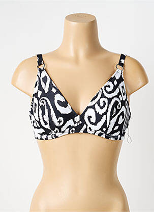 Haut de maillot de bain stretch haut soutien-gorge emboitant noir ANTIGEL femme