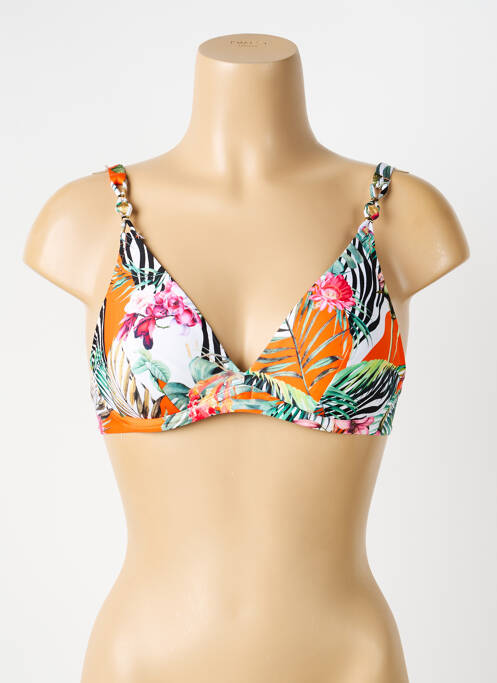 Haut de maillot de bain stretch haut soutien-gorge emboitant orange LISE CHARMEL femme