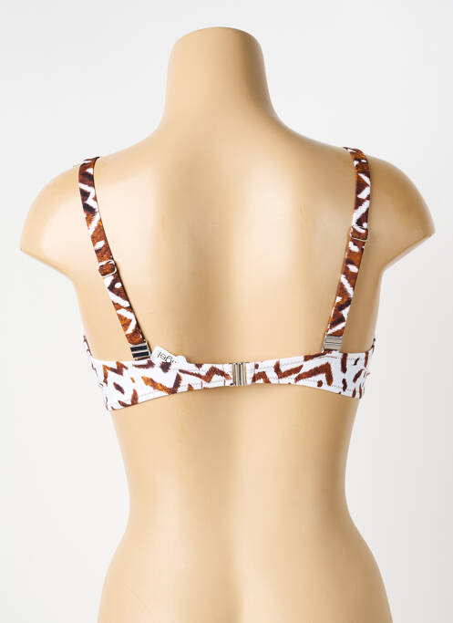 Haut de maillot de bain stretch haut soutien-gorge emboitant marron ANTIGEL femme