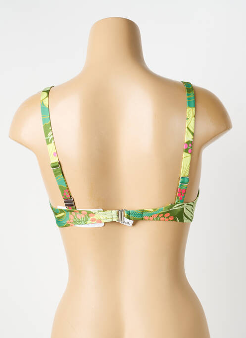 Haut de maillot de bain stretch haut soutien-gorge emboitant vert ANTIGEL femme