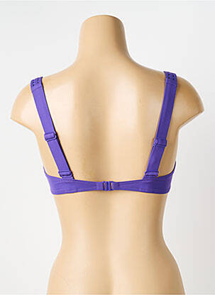 Haut de maillot de bain stretch haut soutien-gorge emboitant violet EMPREINTE femme