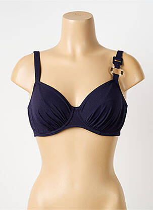 Haut de maillot de bain stretch haut soutien-gorge emboitant bleu PRIMADONNA femme