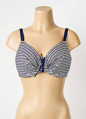 Haut de maillot de bain stretch haut soutien-gorge emboitant bleu PRIMADONNA femme