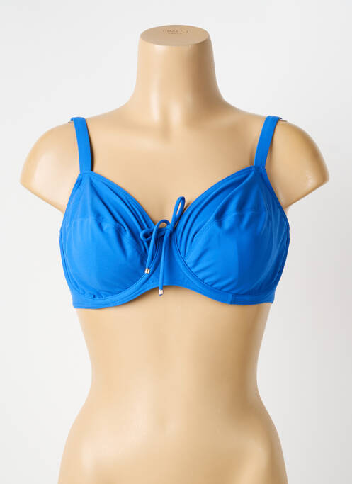 Haut de maillot de bain stretch haut soutien-gorge emboitant bleu PRIMADONNA femme