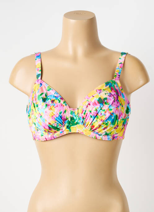 Haut de maillot de bain stretch haut soutien-gorge emboitant rose PRIMADONNA femme