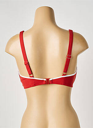 Haut de maillot de bain stretch haut soutien-gorge emboitant rouge EMPREINTE femme