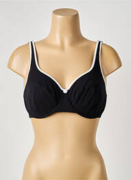 Haut de maillot de bain stretch haut soutien-gorge emboitant noir EMPREINTE femme