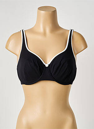 Haut de maillot de bain stretch haut soutien-gorge emboitant noir EMPREINTE femme