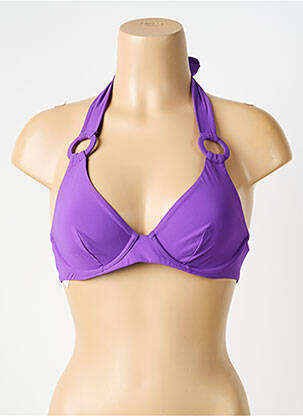 Haut de maillot de bain stretch haut soutien-gorge emboitant violet AUBADE femme