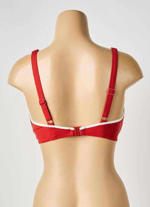 Haut de maillot de bain stretch haut soutien-gorge emboitant rouge EMPREINTE femme