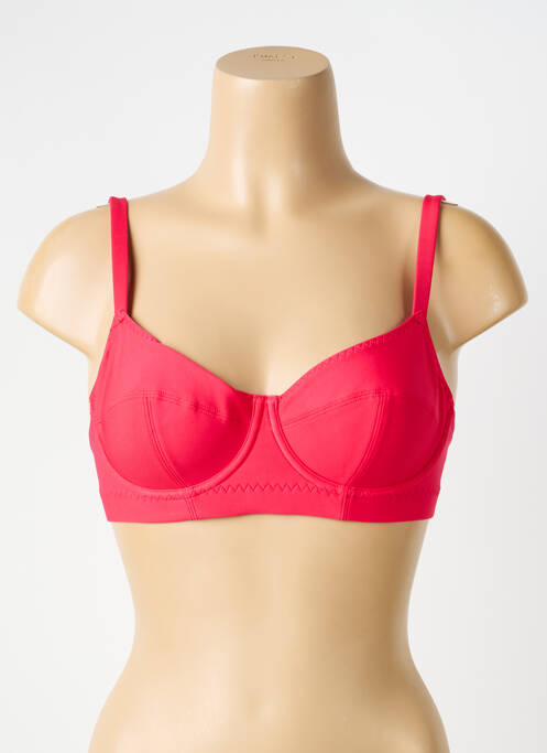 Haut de maillot de bain bretelles élastiquées ajustables haut soutien-gorge balconnet rose SIMONE PERELE femme