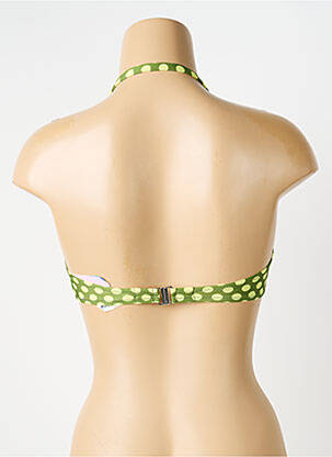 Haut de maillot de bain stretch haut soutien-gorge moulé vert ANTIGEL femme