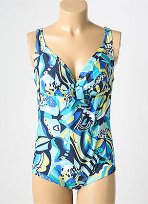 Maillot de bain 1 pièce imprimé fantaisie bleu ANTIGEL femme