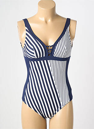 Maillot de bain 1 pièce imprimé fantaisie bleu LISE CHARMEL femme