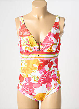 Maillot de bain 1 pièce imprimé fantaisie rouge LISE CHARMEL femme