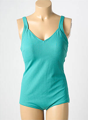 Maillot de bain 1 pièce bretelles élastiquées vert TRIUMPH femme