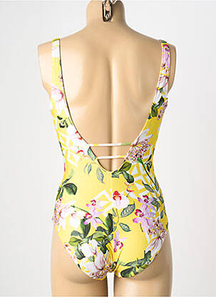 Maillot de bain 1 pièce imprimé fantaisie jaune LISE CHARMEL femme