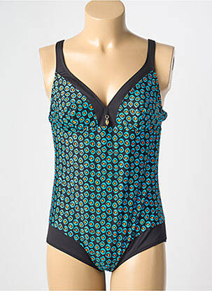 Maillot de bain 1 pièce imprimé fantaisie bleu ANTIGEL femme