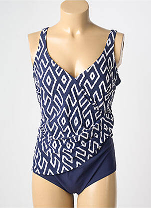 Maillot de bain 1 pièce imprimé fantaisie bleu ANITA femme