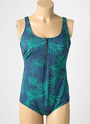 Maillot de bain 1 pièce imprimé fantaisie bleu ROSA FAIA femme