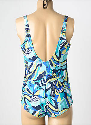 Maillot de bain 1 pièce imprimé fantaisie bleu ANTIGEL femme
