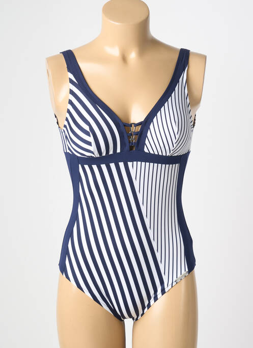 Maillot de bain 1 pièce imprimé fantaisie bleu LISE CHARMEL femme